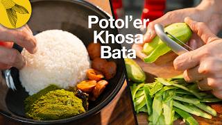 Potoler Khosha Bata—dont throw away your veggie peels  Bengali vegetarian recipe [upl. by Black]