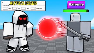 AUTOCLICKER vs NPC MODE In Roblox Blade Ball [upl. by Ahsert]