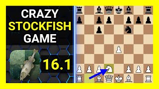 Crazy Stockfish 161 Chess Game Scotch Game Tartakower Variation [upl. by Aseeral]