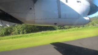 Air Tahiti Taxi amp Takeoff from Raiatea ATR72 [upl. by Maurine]