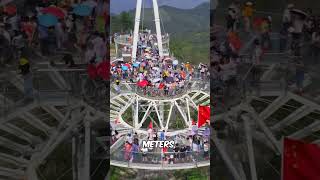 worlds largest glass bridge  sky City Huangshi youtubeshorts [upl. by Laban]