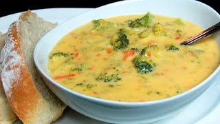 BROCCOLI CHEDDAR SOUP  BROCCOLI CHEESE SOUP RECIPE [upl. by Glynias473]