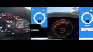 Ferrari SF90 Stradale vs Mclaren 765lt acceleration comparison [upl. by Ayanad713]