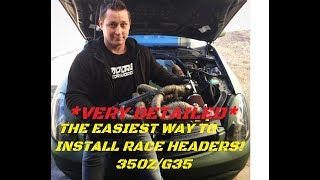 Header install 350zG35 VERY DETAILED [upl. by Ahouh517]