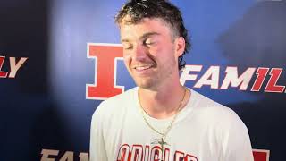 EIU postgame Illinois quarterback Luke Altmyer [upl. by Nnaycart]