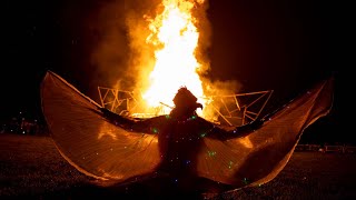 A wooden phoenix is set on fire during the Phoenixville Firebird Festival [upl. by Guimond17]