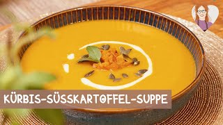 🥕🥣Kürbis Süßkartoffel Suppe  wärmendes cremiges Geschmackserlebnis  vegan basisch [upl. by Astrix292]