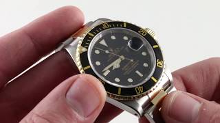 PreOwned Rolex Submariner 16803 Luxury Watch Review [upl. by Hort253]