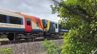 Trains near Ashurst New Forest SWML 4 August 2023 [upl. by Jaehne]