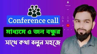 How To Conference call add system with Android phone  Merge calls add settings [upl. by Yrallih]