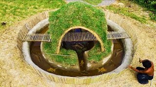 Evolution Primitive Time  Building circular fish pond full video [upl. by Carver]