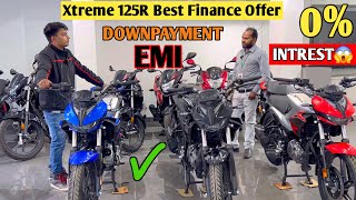 Hero Xtreme 125R का Best 0 Finance EMI Document 😱 😲  Down Payment ✔️  Easy Loan Details 🤯 [upl. by Esened315]