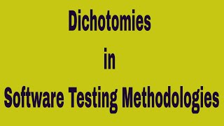 Dichotomies in STM [upl. by Dwayne]