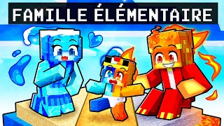 Adopté par une FAMILLE ÉLÉMENTAIRE sur Minecraft [upl. by Trab]