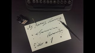 Learning Spencerian Penmanship 1 [upl. by Derfniw]