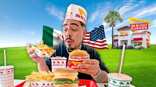 Compramos TODO el MENÚ de IN  N OUT de USA y lo COMPARAMOS con el de MÉXICO [upl. by Arrimat]