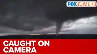 Tornado Crosses Field in Mississippi [upl. by Berte264]