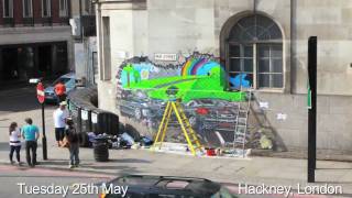 Blur Street Art Timelapse Hackney London [upl. by Chrotoem]