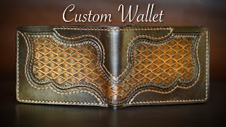 Making A Custom Tooled Leather Wallet  Leather Craft [upl. by Feriga998]