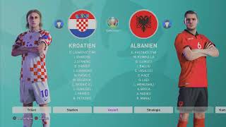 Kroatien  Albanien Highlights  EM 2024 Prognose Gruppe B PES 2020 4K PS5 [upl. by Arataj224]