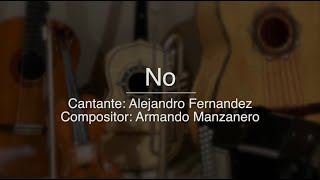 No  Puro Mariachi Karaoke  Alejandro Fernandez [upl. by Kcorb592]