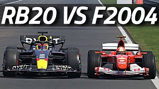 Is The Ferrari F2004 FASTER than RB20 [upl. by Labinnah719]