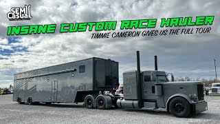 Sickest Race Hauler Ever Custom Peterbilt with a 5150 trailer [upl. by Egroej]