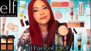 FULL FACE OF ELF COSMETICS [upl. by Anirdnaxela]