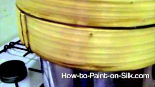 How to Steam Silk with a Bamboo Steamer  Teena Hughes HowtoPaintonSilkcom [upl. by Elijah]