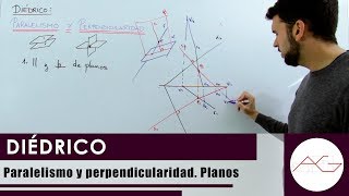 Diédrico Paralelismo y perpendicularidad Planos [upl. by Lezah]