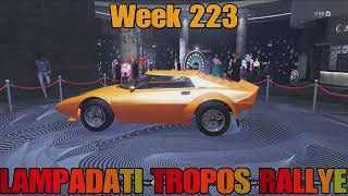 GTA 5  Week 223 LUCKY WHEEL PODIUM VEHICLE LAMPADATI TROPOS RALLYE Did you win it [upl. by Elrebma]