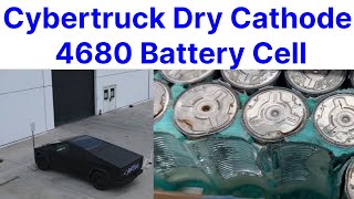 Cybertruck drycathode 4680 battery cell Inhouse [upl. by Chow156]