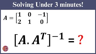 Inverse and Transpose of a Matrix Solved Problem [upl. by Annayak]