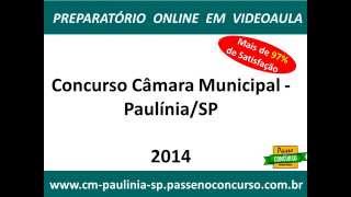 Concurso Câmara Municipal  PaulíniaSP  Assistente Jurídico [upl. by Enegue]