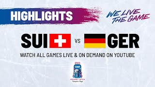 Highlights  Switzerland vs Germany  2023 IIHFWorlds [upl. by Ennywg394]