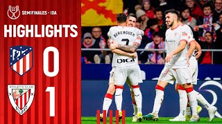 RESUMEN  Atlético de Madrid 01 Athletic Club  Copa 202324 SemifinalIda [upl. by Kiryt]