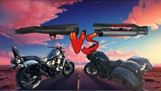 Honda Rebel 1100 Vance amp Hines VS Coffman’s Shorty Exhaust Sound Test [upl. by Ztirf]