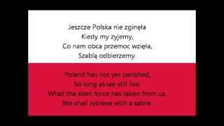 HYMN POLSKI  NATIONAL ANTHEM OF POLAND lyrics [upl. by Safoelc980]