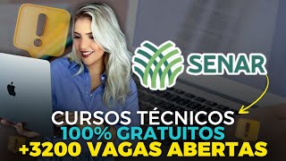 CURSOS TÉCNICOS EAD GRATUITOS do SENAR ABREM 3200 VAGAS AGORA  Mari Rel [upl. by Aramit]