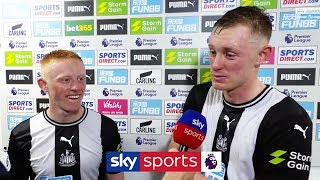 The Longstaff brothers give heartwarming post match interview following victory over Man Utd [upl. by Frear]