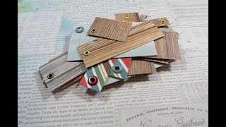 Making Simple Tags with Eyelets with Scraps [upl. by Lledner64]