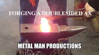 Forging a doublesided ax [upl. by Carver]