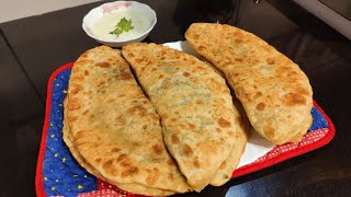 spinach with spring onion Gozleme recipe 🥰Cook With Nadia [upl. by Rudman]