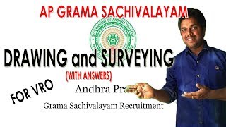 Drawing and Surveying Questions  VRO  AP Gramasachivalayam  Purushotam Academy [upl. by Sane]