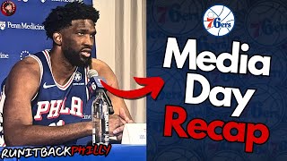 Sixers Media Day RECAP  Joel Embiid lost 30 pounds [upl. by Olia]