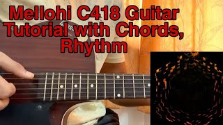 Mellohi  C418  Guitar Tutorial  Lesson  Main Rhythm  Chords  How to play [upl. by Atiugal923]