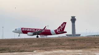 យន្តហោះ Airasia A320 neo ហោះចេញពីអាកាសយានដ្ឋានអន្តរជាតិសៀមរាបអង្គរថ្មី [upl. by Connor69]