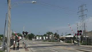 CTA Skokie Swift  Searle Parkway Railroad Crossing Skokie IL [upl. by Ahsieket]