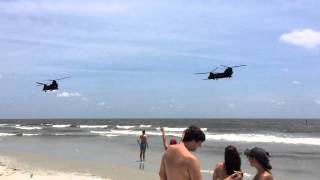 Military helicopters at Tybee part two [upl. by Rosenblatt541]