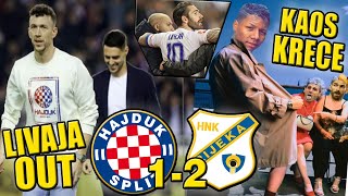 🔴HAJDUK 12 RIJEKA🔴DEBAKL NA PUNOM POLJUDU🔴LIVAJA OUT 3 TJEDNA🔴RIJEKA PREUZELA VRH HNLA🔴 [upl. by Inanak]